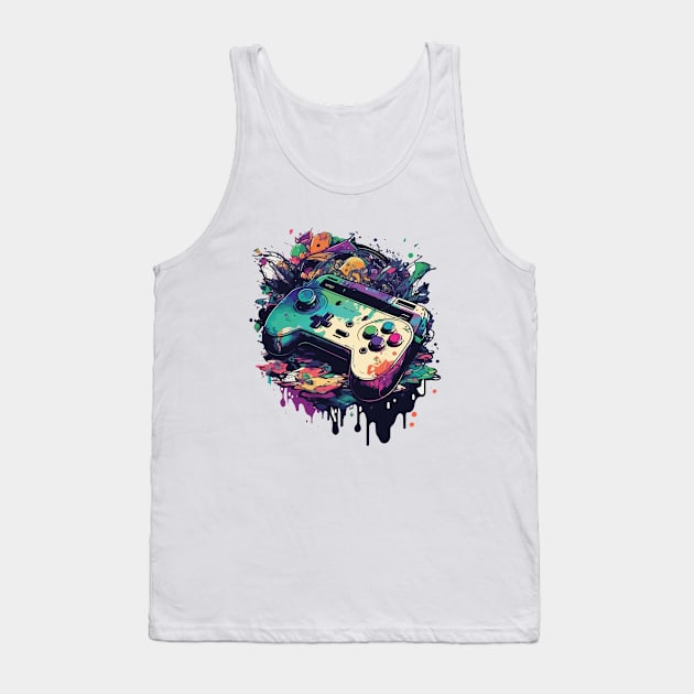 Get Ready to Level Up with Game Controller Tank Top by kanisky